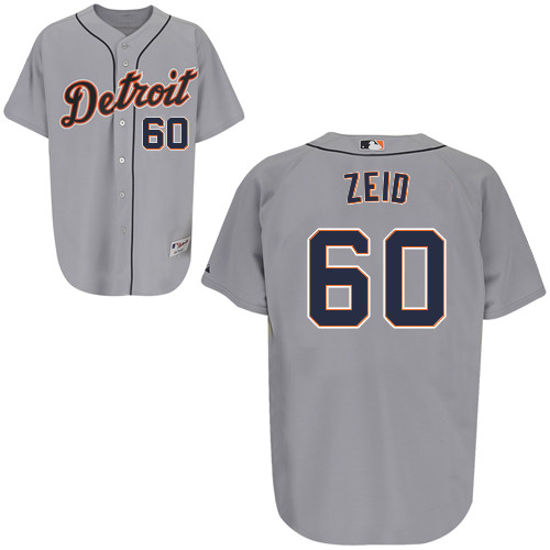 Josh Zeid #60 mlb Jersey-Detroit Tigers Women's Authentic Road Gray Cool Base Baseball Jersey